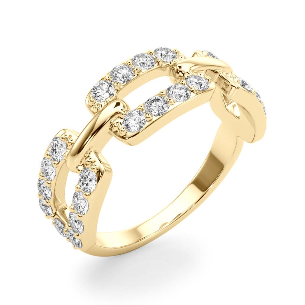 Linked Covenant lab-grown diamond interlocking ring, 14k yellow gold#Color_Yellow Gold