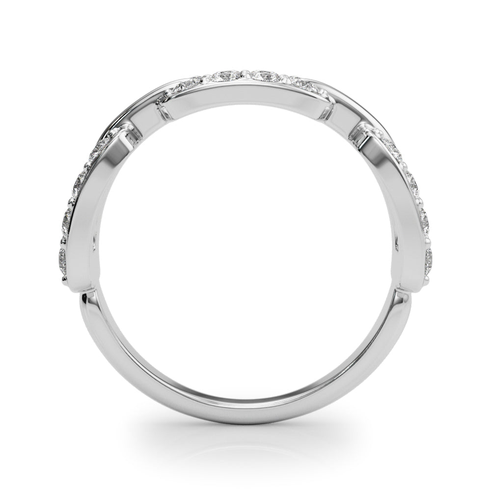 Linked Covenant lab-grown diamond interlocking ring, 14k white gold#Color_White Gold