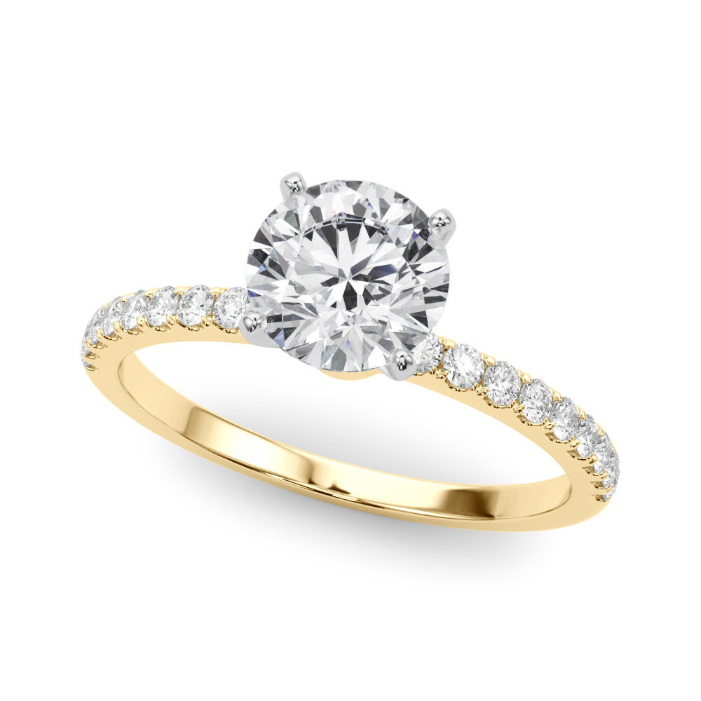 Full Dawn lab-grown diamond engagement ring, 14k yellow gold#Color_Yellow Gold