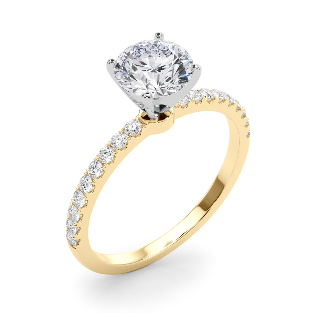 Full Dawn lab-grown diamond engagement ring, 14k yellow gold#Color_Yellow Gold