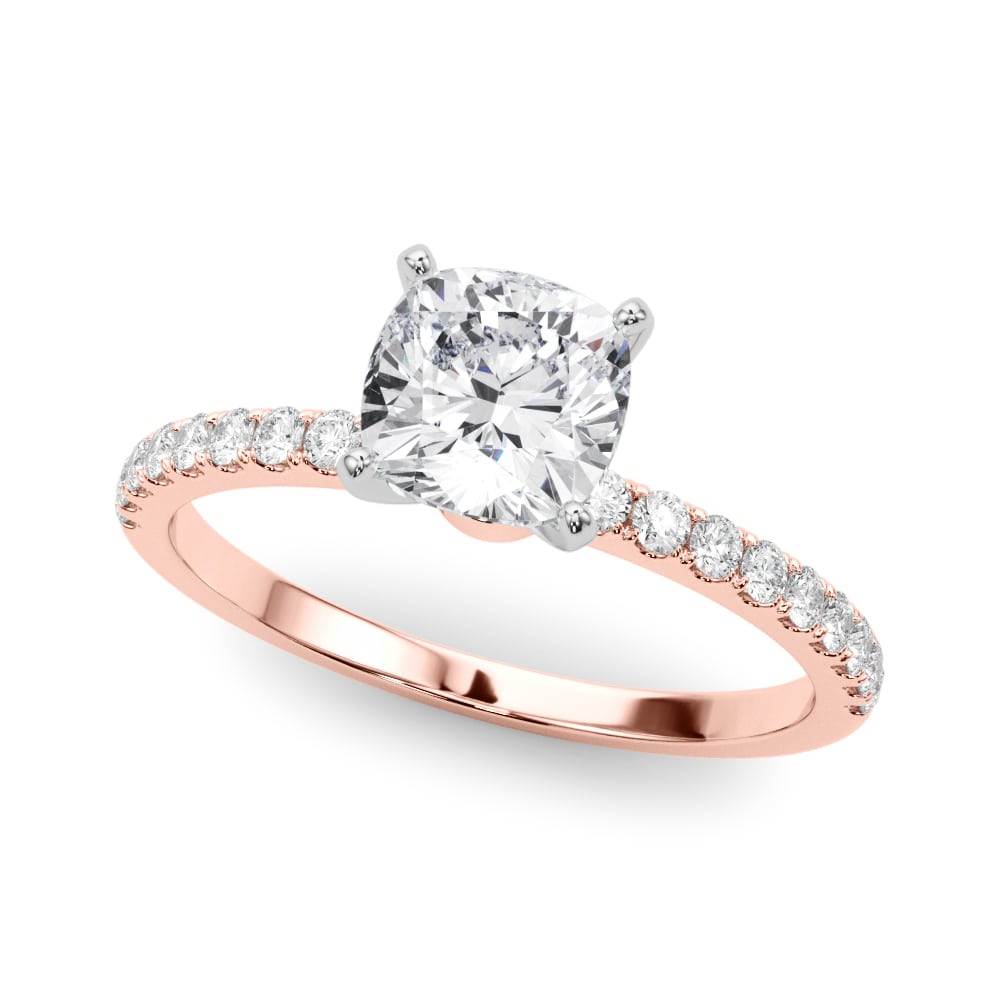 Full Dawn lab-grown diamond engagement ring, 14k rose gold#Color_Rose Gold