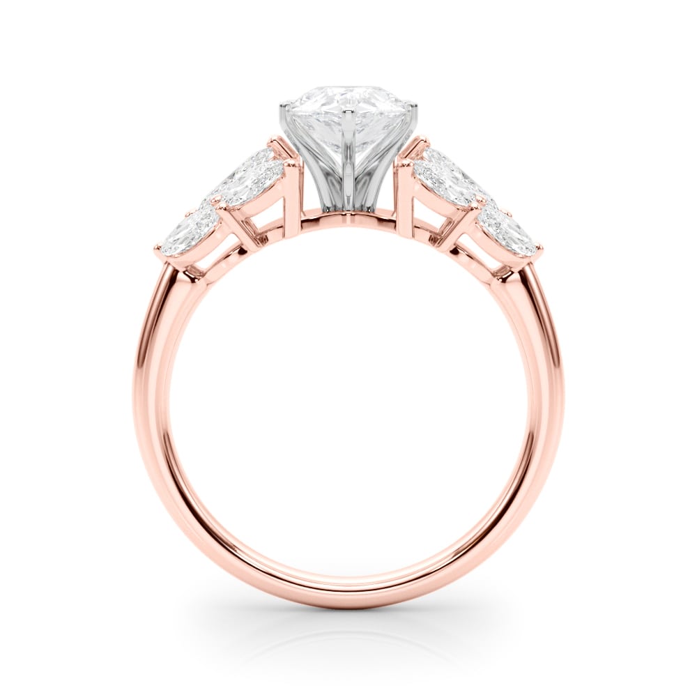 Given Petal lab-grown diamond engagement ring, 14k rose gold#Color_Rose Gold