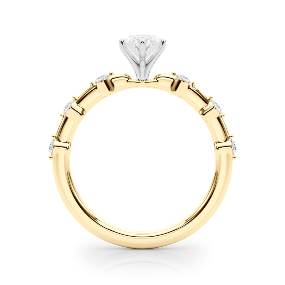 Blessed Petal lab-grown diamond marquise engagement ring, 14k yellow gold#Color_Yellow Gold