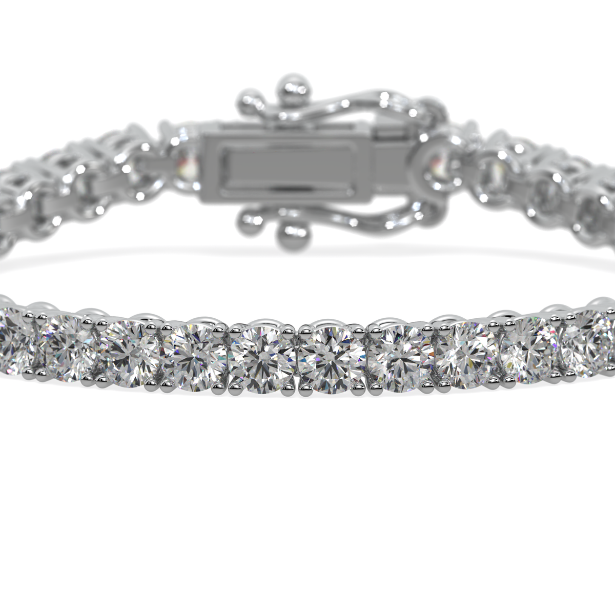 Dawn Line lab-grown diamond tennis bracelet, 14k gold, 1.01 to 5.5 ct