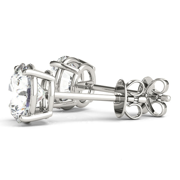 Quiet Glow lab-grown diamond stud earrings, 14k white gold, 0.4 to 0.8 ct#Color_White Gold