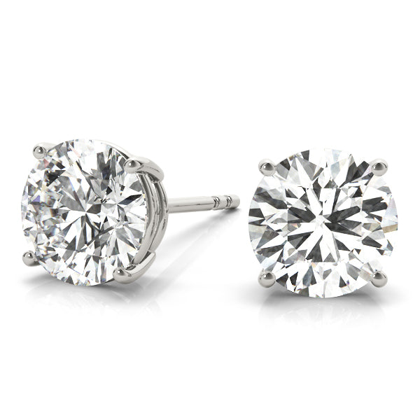 Quiet Glow lab-grown diamond stud earrings, 14k white gold, 0.4 to 0.8 ct#Color_White Gold