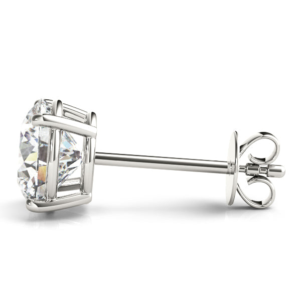 Quiet Glow lab-grown diamond stud earrings, 14k white gold, 1.5 to 3 ct#Color_White Gold