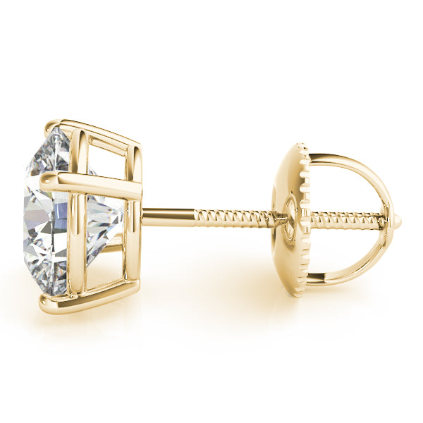 Quiet Glow lab-grown diamond stud earrings, screw back, 14k yellow gold#Color_Yellow Gold