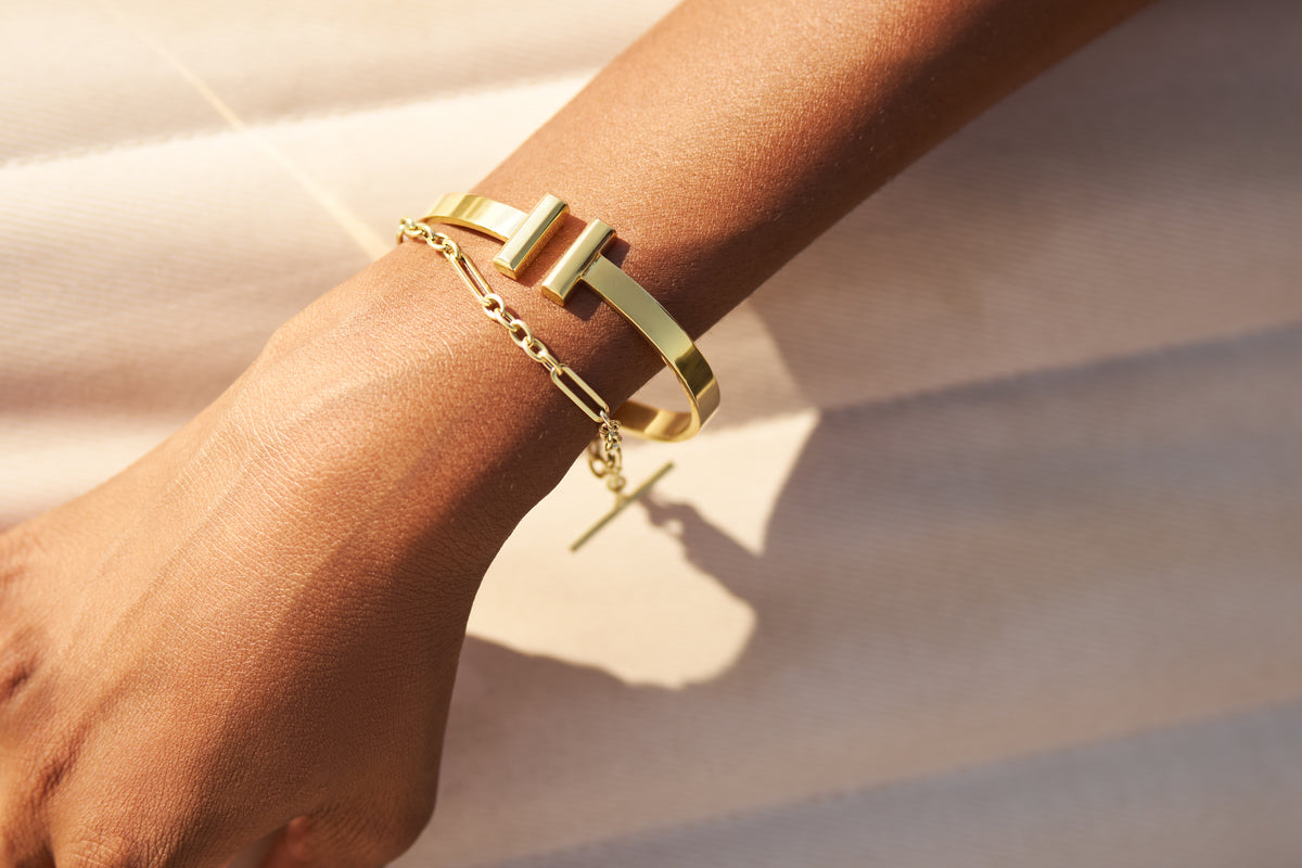Woven Grace 14k gold woven bracelet