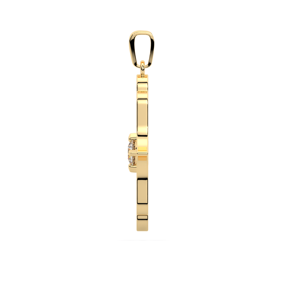 Charmed Star lab-grown diamond star pendant, 14k gold