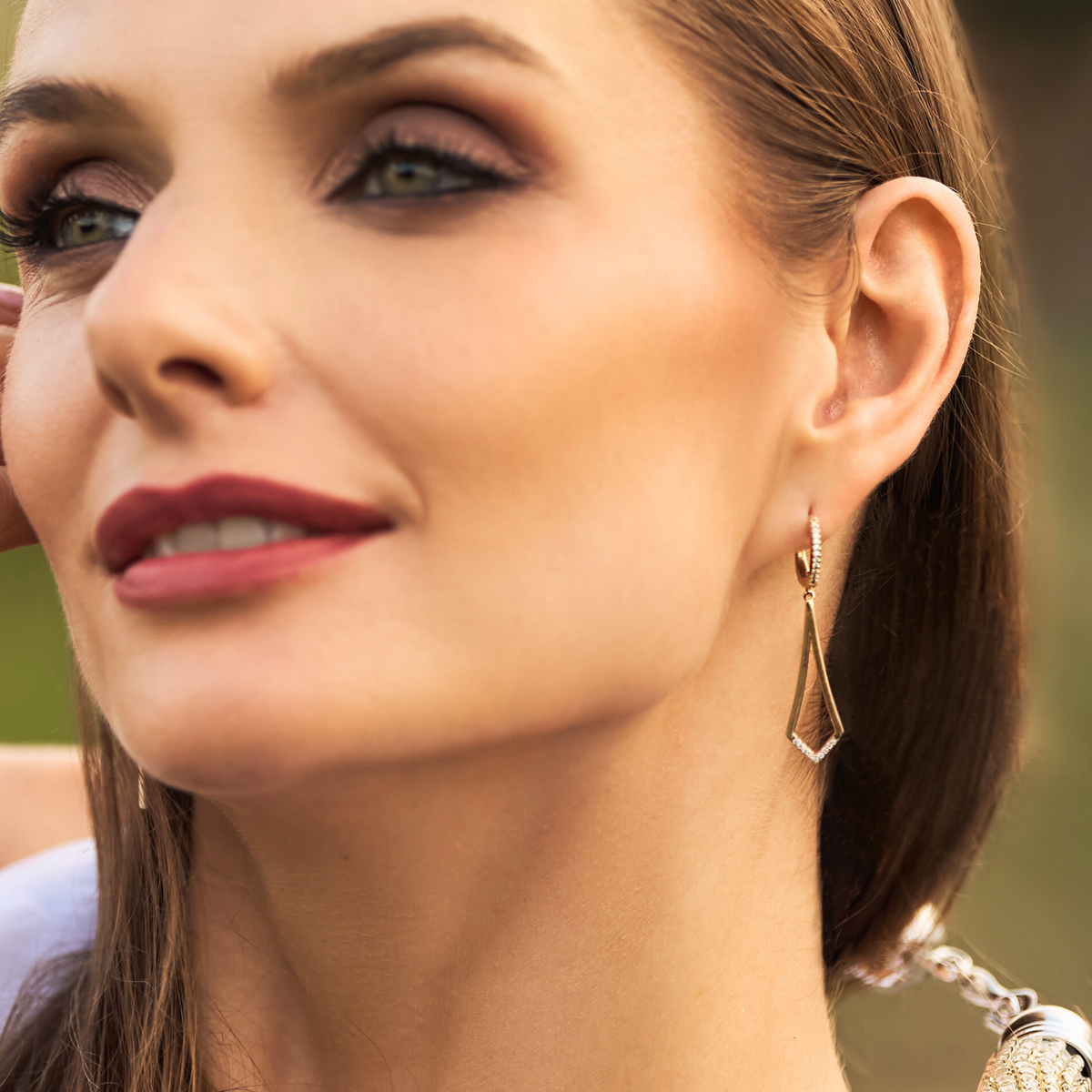 Blessed Drops lab-grown diamond drop earrings, 14k gold