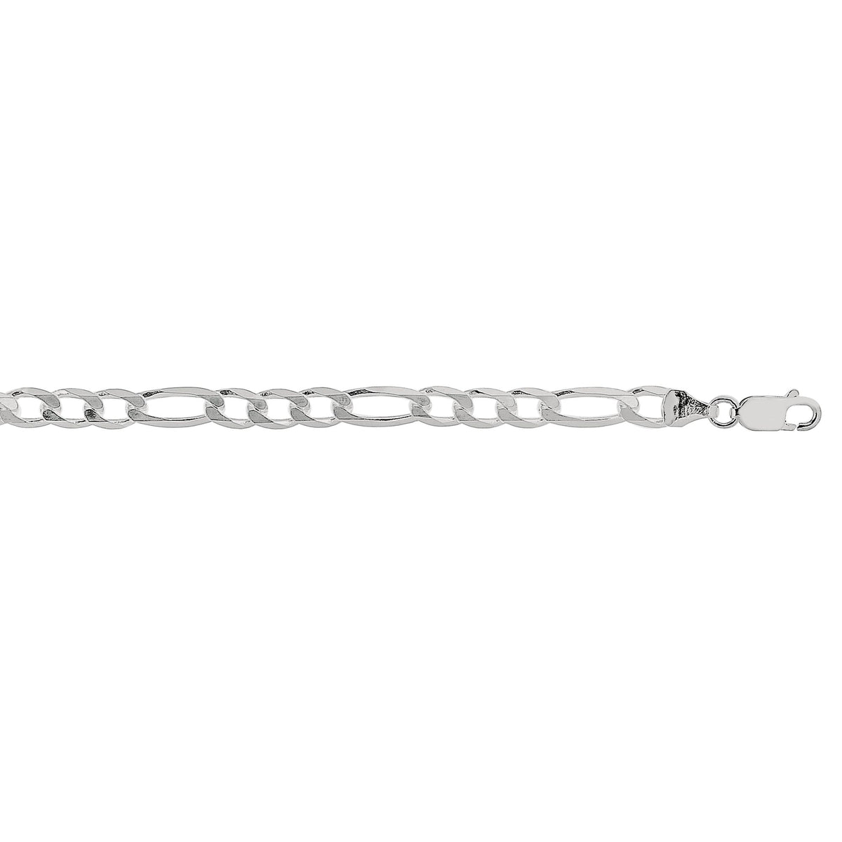 Loupe Figaro sterling silver figaro chain, sterling silver, 5.5mm #Color_Sterling Silver