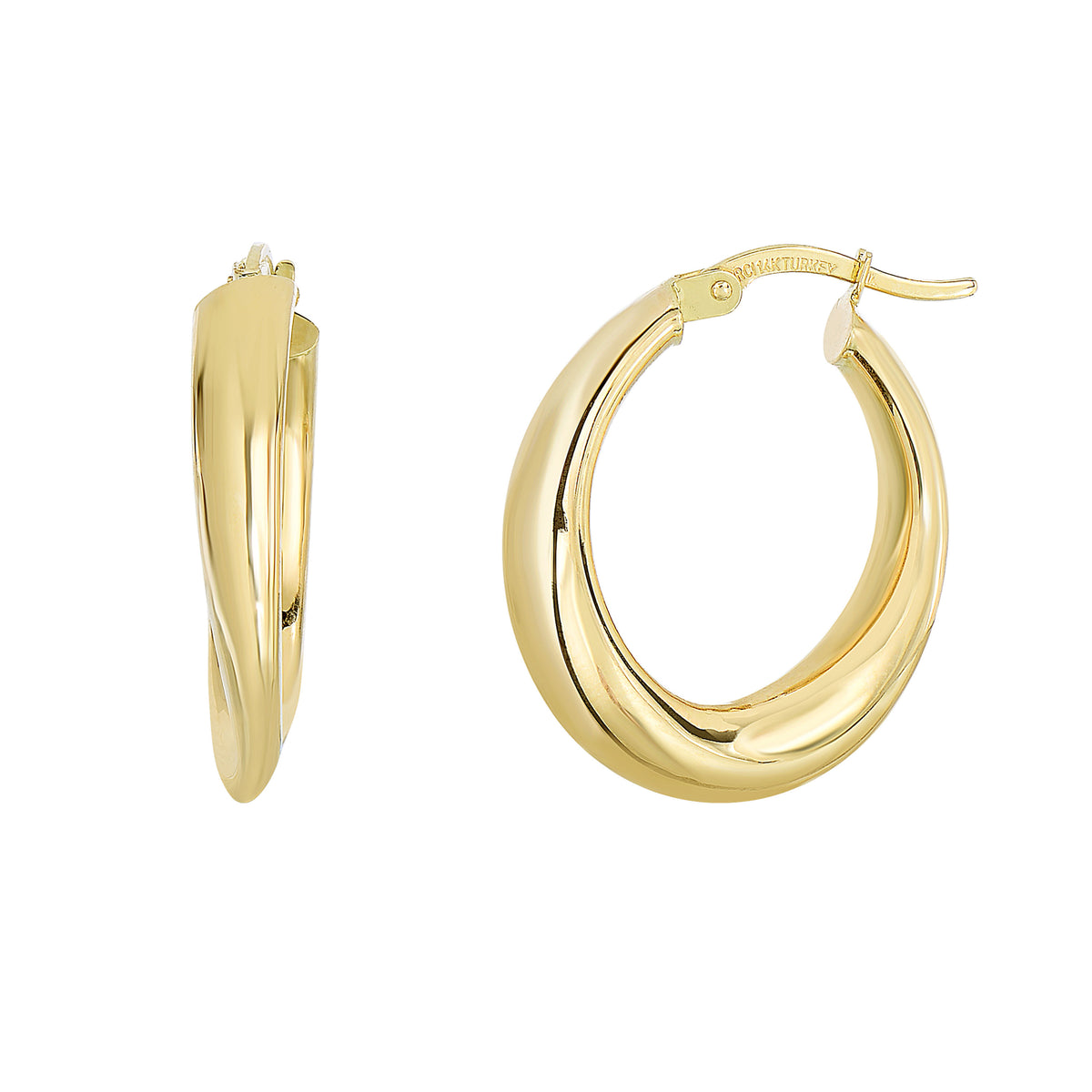 Aura Hoop 14k gold hoop earrings, 5mm