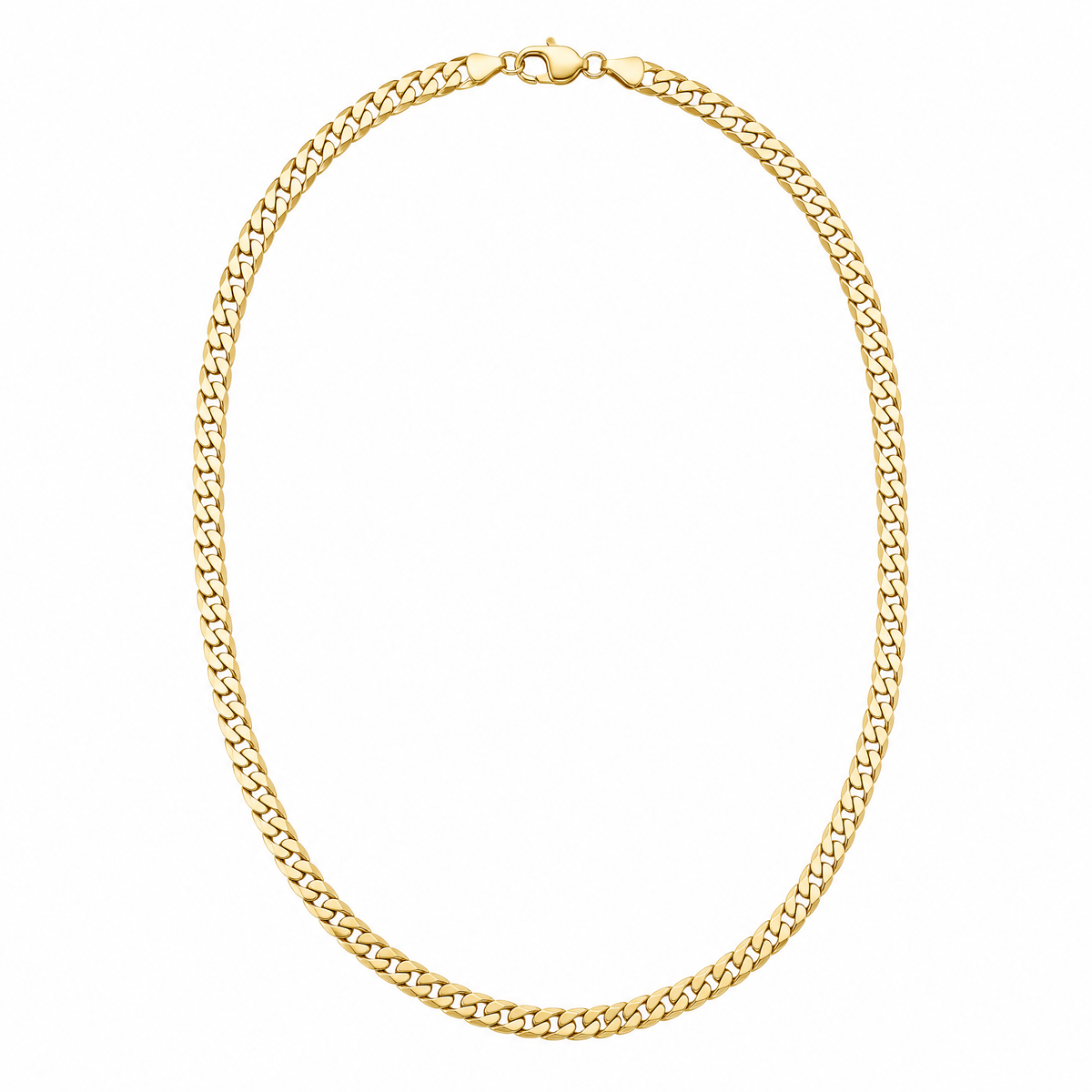 Covenant Curb 14k gold curb chain, full necklace, 14k yellow gold, 3.6mm #Color_Yellow Gold