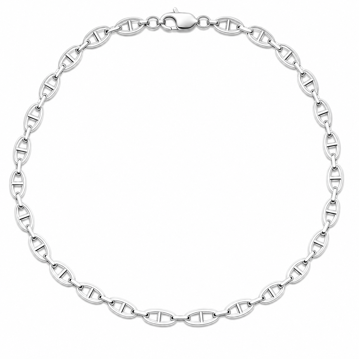 Anchor Mariner sterling silver mariner chain, full necklace, sterling silver, 5.6mm #Color_Sterling Silver