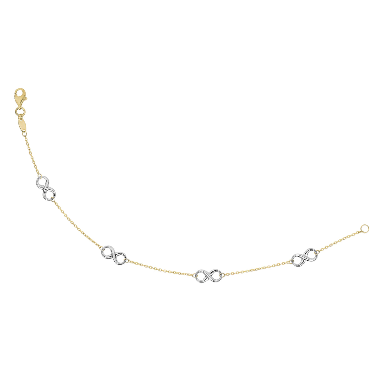 Looped Word 14k gold loop bracelet