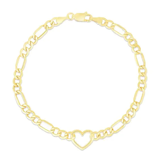 Heartbeat Word 14k gold heartbeat bracelet