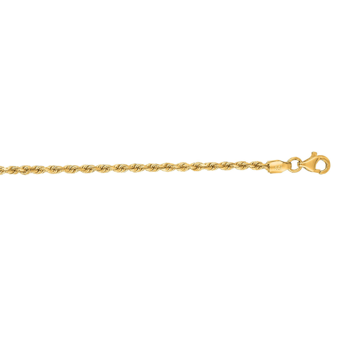 Bound Rope 14k gold rope chain, 14k yellow gold, 2mm #Color_Yellow Gold