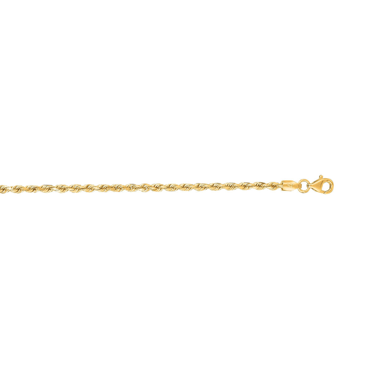 Bench Rope 14k gold rope chain, 14k yellow gold, 2.5mm #Color_Yellow Gold
