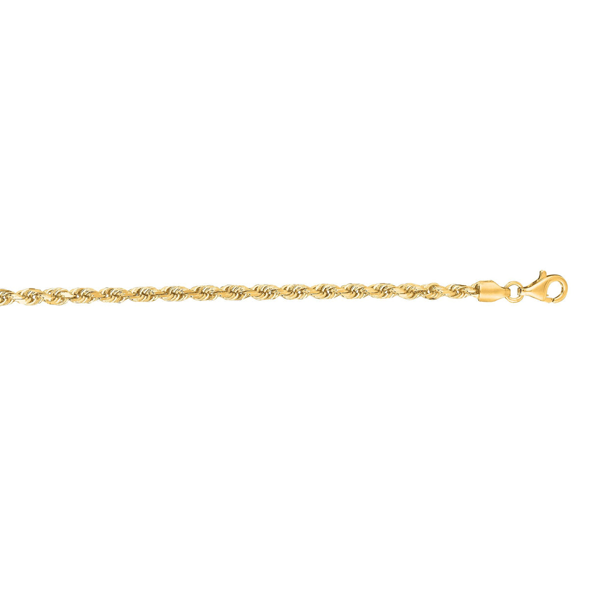 Bench Rope 14k gold rope chain, 14k yellow gold, 3mm #Color_Yellow Gold