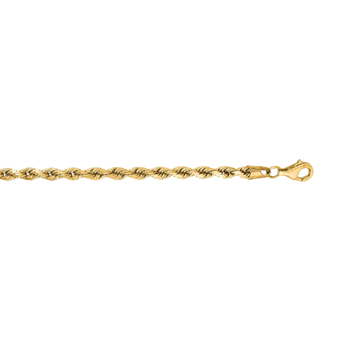 Bench Rope 14k gold rope chain, 14k yellow gold, 4mm #Color_Yellow Gold
