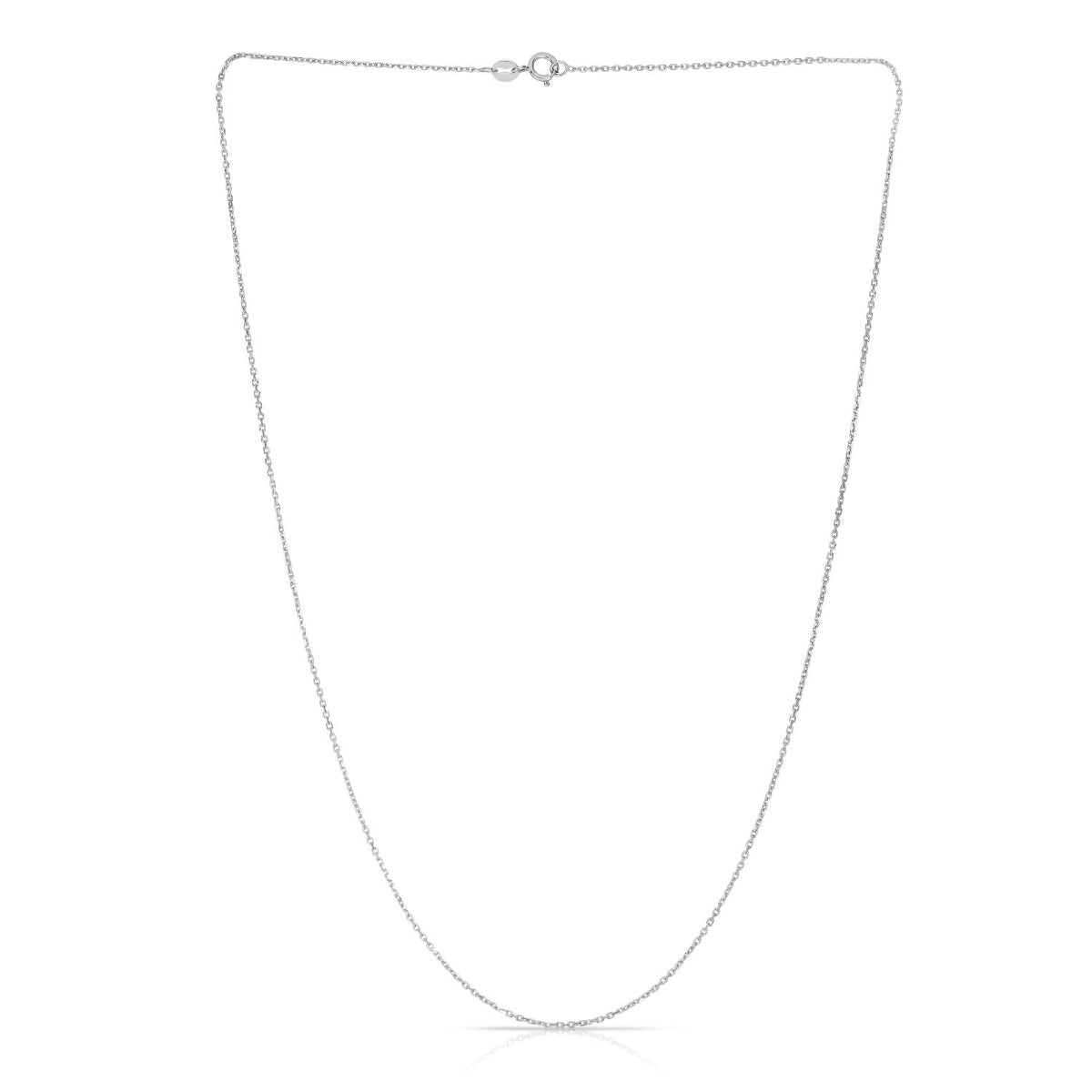 Promise Cable 14k gold cable chain, 14k white gold, 1.1mm #Color_White Gold