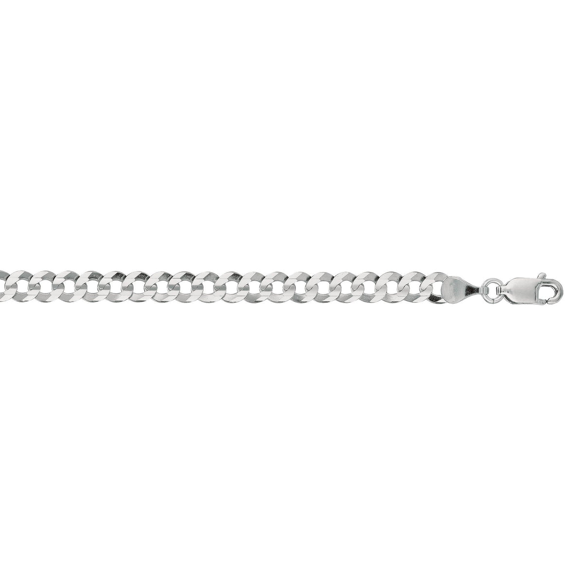 Parcel Curb 14k gold curb chain, 14k white gold, 4.7mm #Color_White Gold