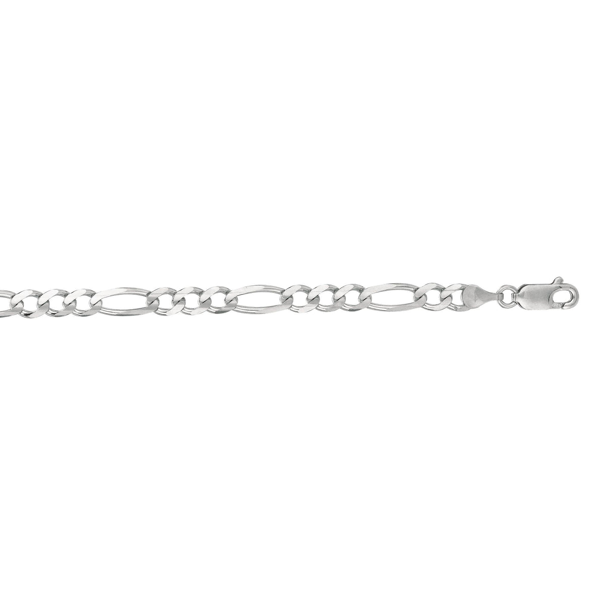 Loupe Figaro 14k gold figaro chain, 14k white gold, 4.5mm #Color_White Gold