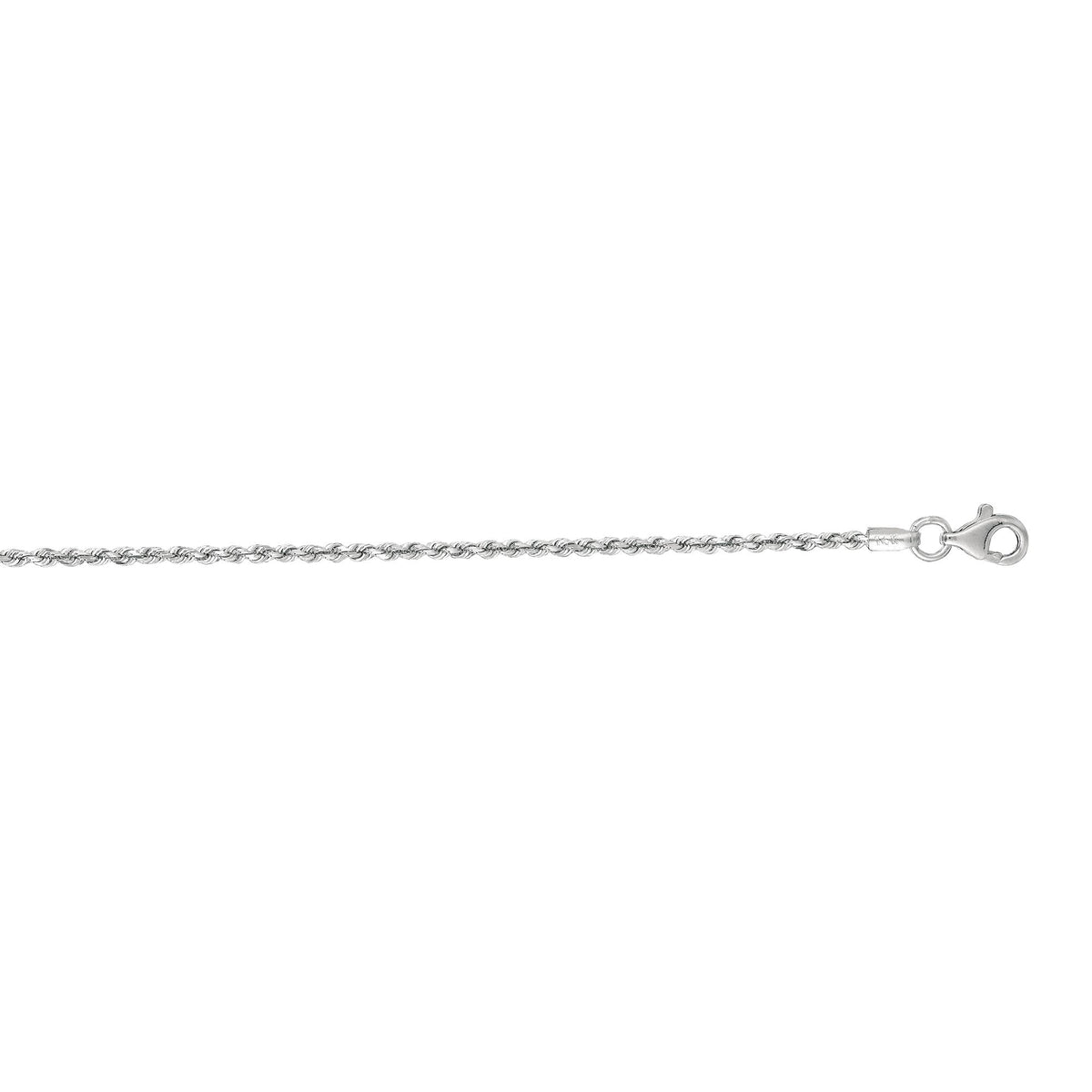 Bound Rope 14k gold rope chain, 14k white gold, 1.6mm #Color_White Gold