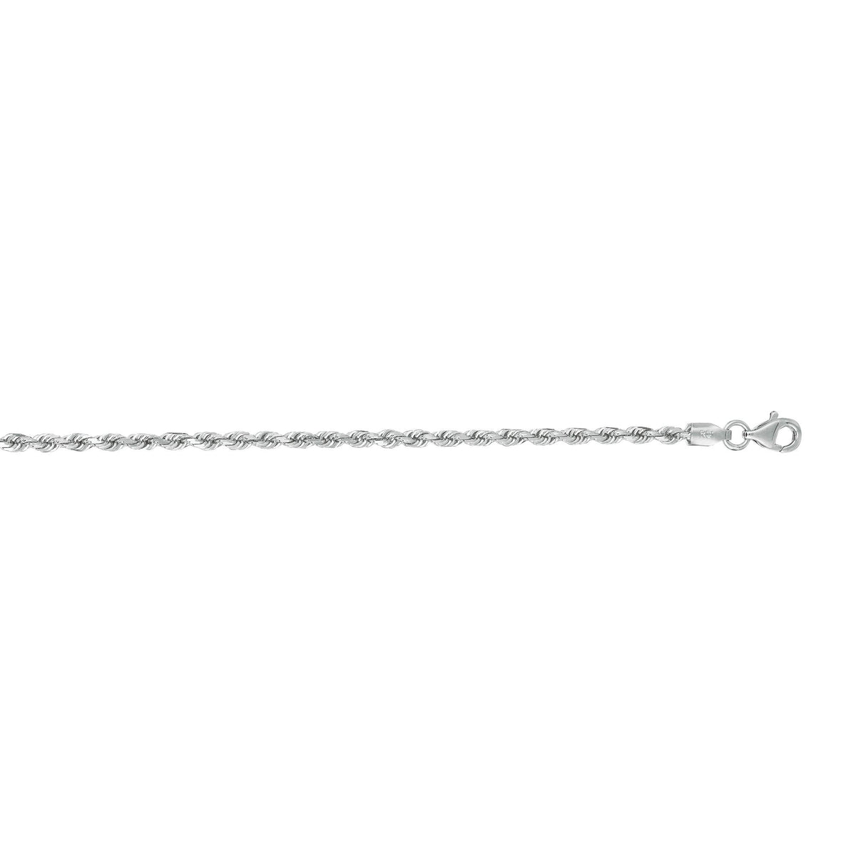 Bound Rope 14k gold rope chain, 14k white gold, 2.5mm #Color_White Gold