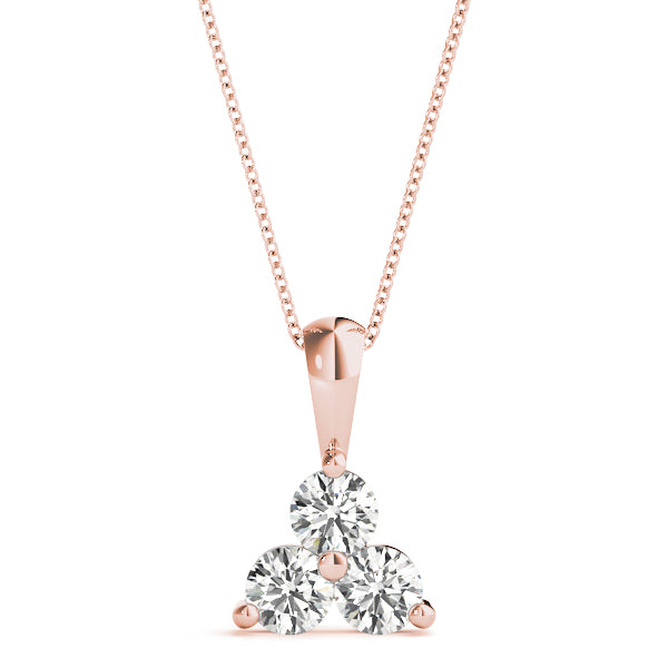 Three Favors lab-grown diamond cluster pendant, 14k gold