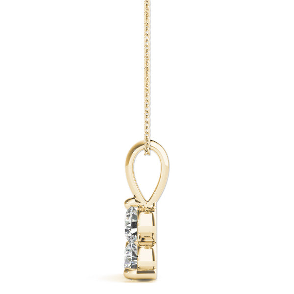 Three Favors lab-grown diamond cluster pendant, 14k gold