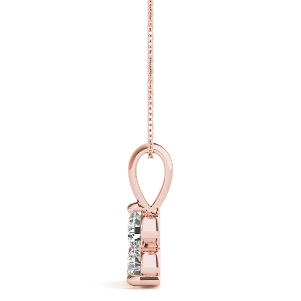 Three Favors lab-grown diamond cluster pendant, 14k gold