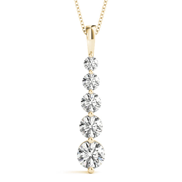 Dawn Drop lab-grown diamond drop pendant, 14k gold