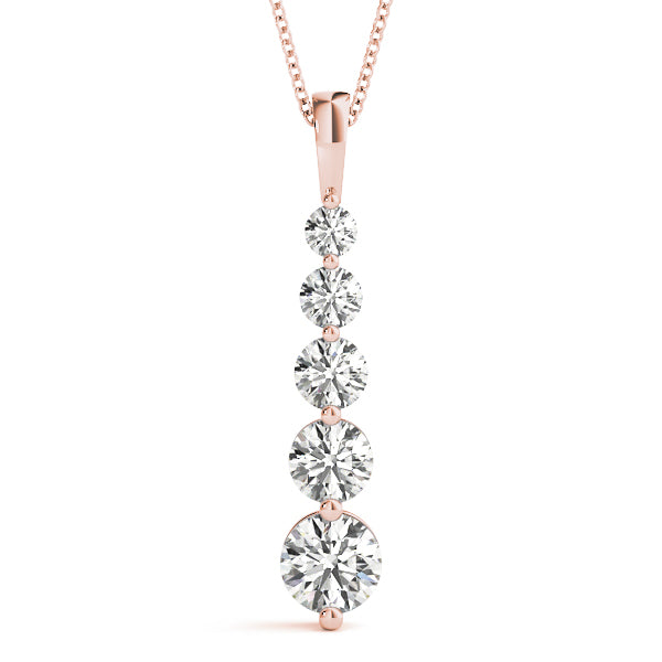 Dawn Drop lab-grown diamond drop pendant, 14k gold