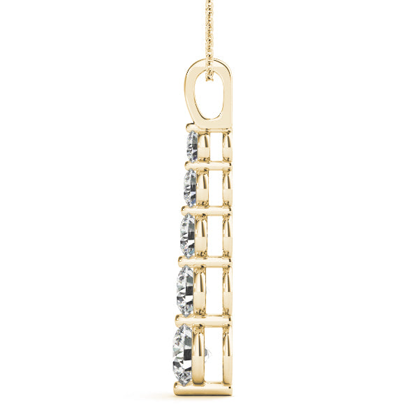 Dawn Drop lab-grown diamond drop pendant, 14k gold