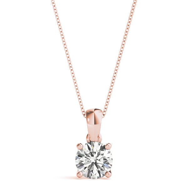 Single Dawn lab-grown diamond solitaire pendant, 14k gold