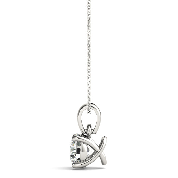 Single Dawn lab-grown diamond solitaire pendant, 14k gold