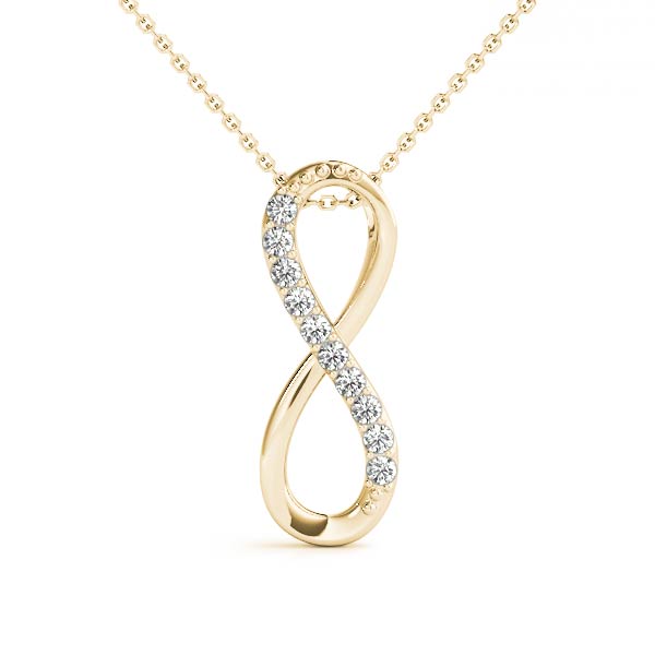 Love Vow lab-grown diamond infinity pendant, 14k gold
