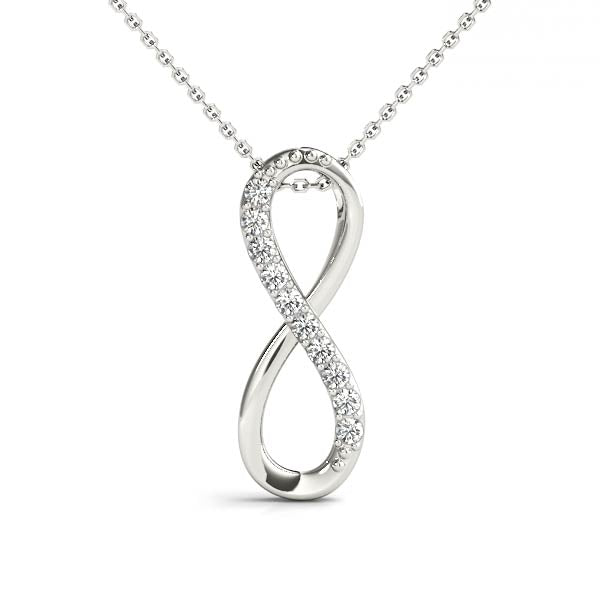 Love Vow lab-grown diamond infinity pendant, 14k gold