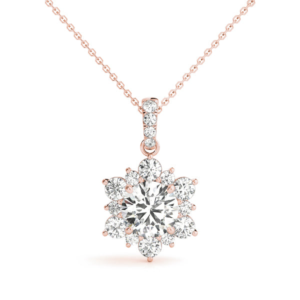 Morning Star lab-grown diamond pendant, 14k gold
