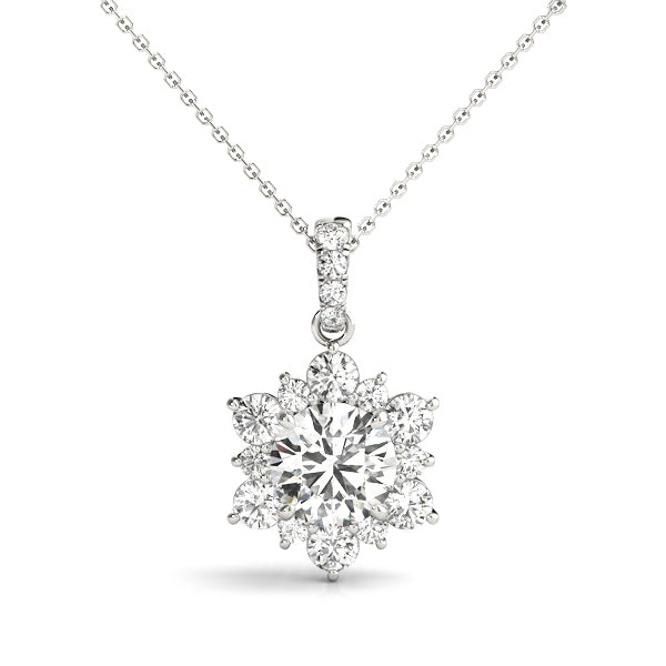 Morning Star lab-grown diamond pendant, 14k gold