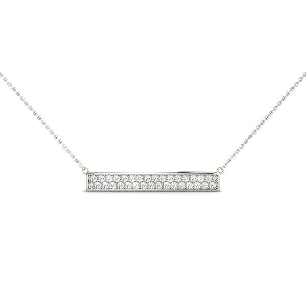 Quiet Bar lab-grown diamond bar necklace, 14k gold