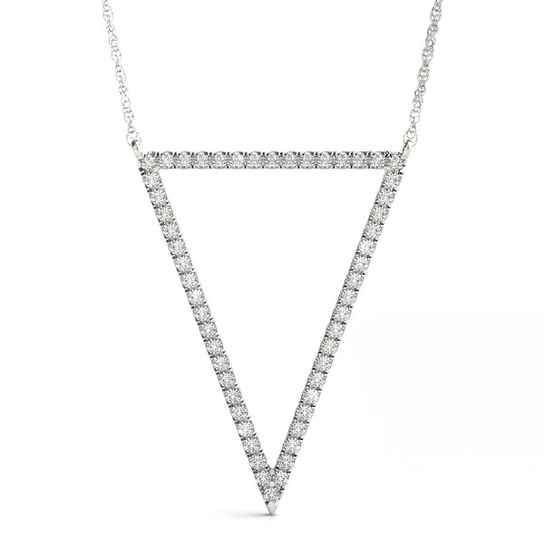 Triangle Favor lab-grown diamond triangle necklace, 14k gold