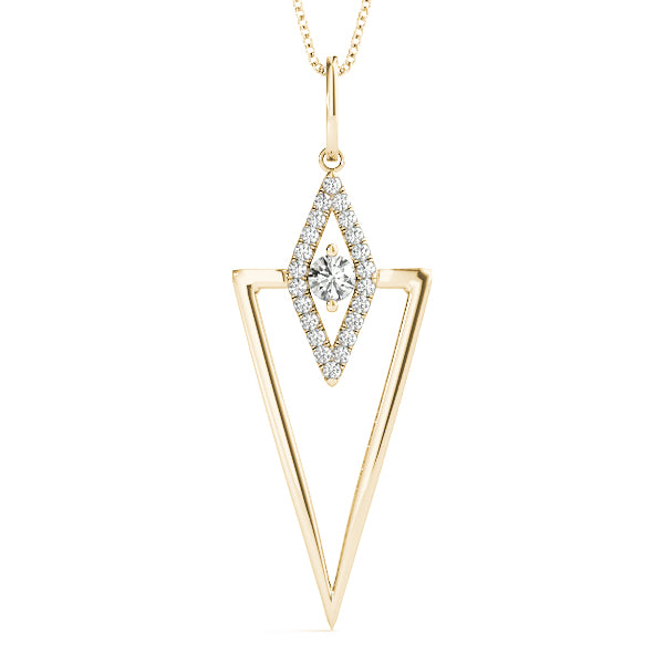 Grace Note lab-grown diamond pendant, 14k gold
