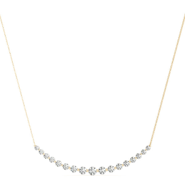 Daybreak Curve lab-grown diamond necklace, 14k yellow gold#Color_Yellow Gold