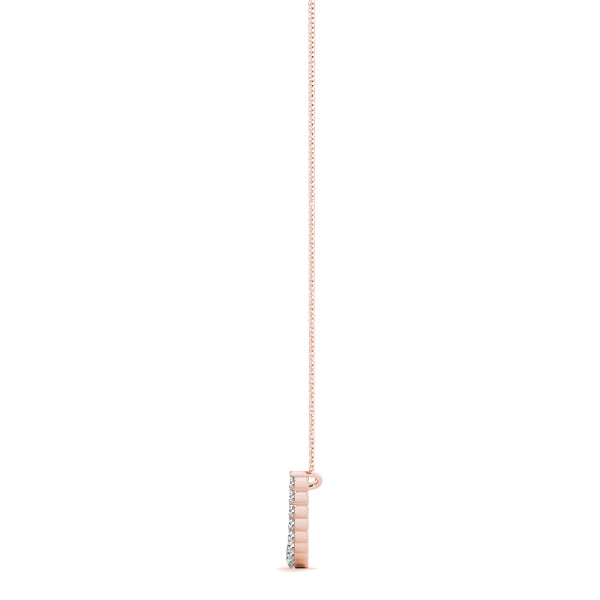 Daybreak Curve lab-grown diamond necklace, 14k rose gold#Color_Rose Gold