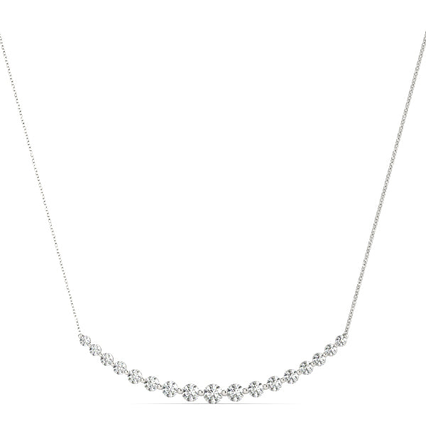 Daybreak Curve lab-grown diamond necklace, 14k white gold#Color_White Gold