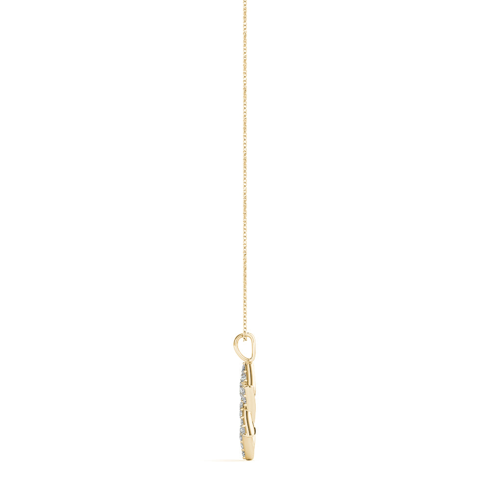 Star of David lab-grown diamond pendant, 14k yellow gold#Color_Yellow Gold