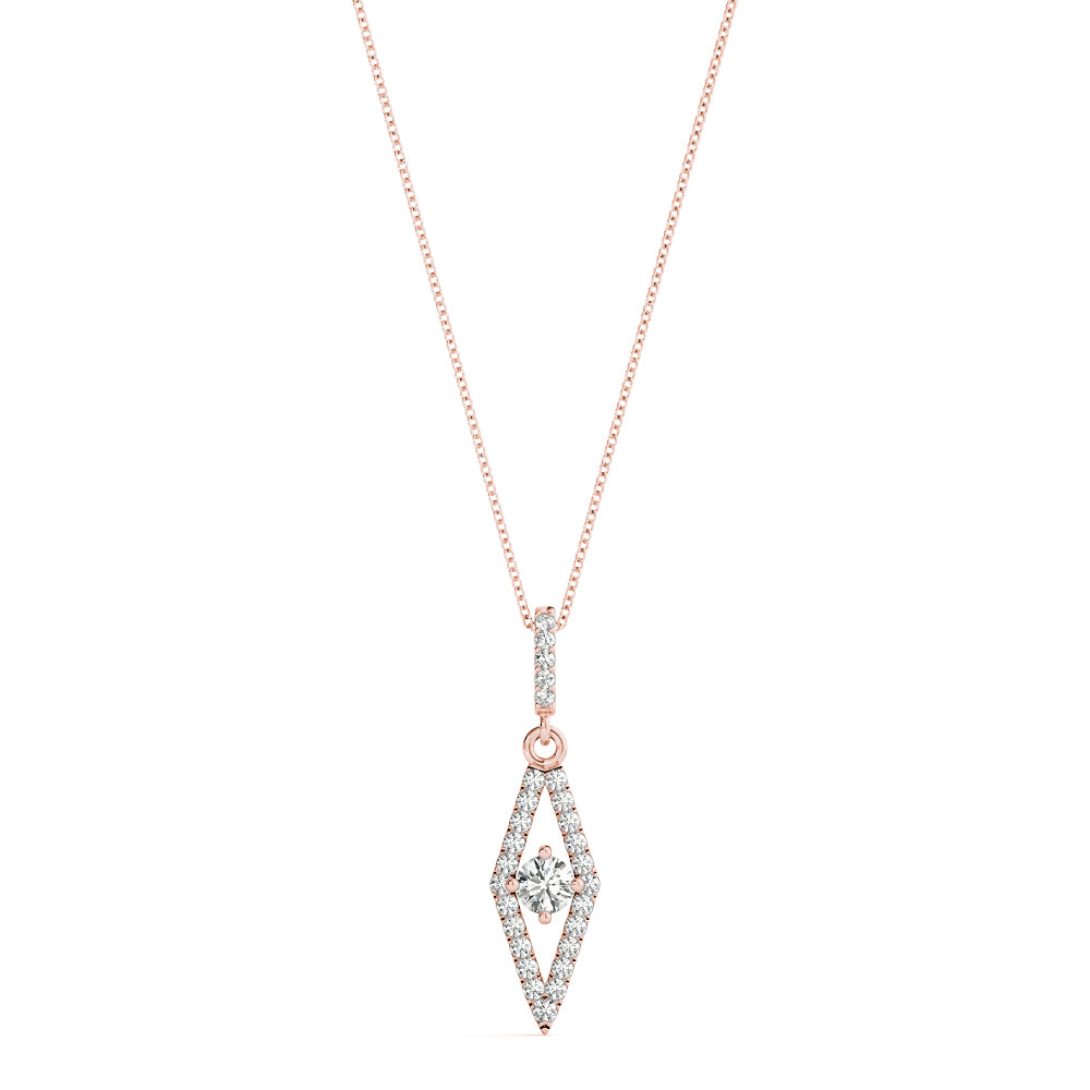 Watchful Charm lab-grown diamond eye pendant, 14k gold